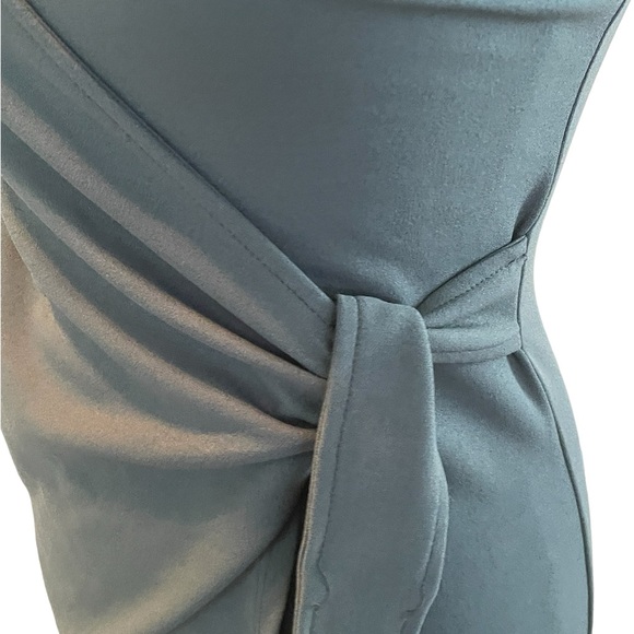 Mind Code olive green knotted wrap mini dress‎ - Picture 7 of 10